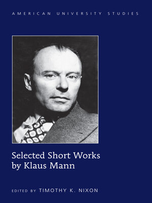 cover image of Selected Short Works by Klaus Mann